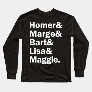 Funny Names x The Simpsons (Homer, Marge, Bart, Lisa, Maggie) Long Sleeve T-Shirt